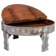 Centre Table Alexandra House Living White Mango wood 80 x 41 x 80 cm For Sale