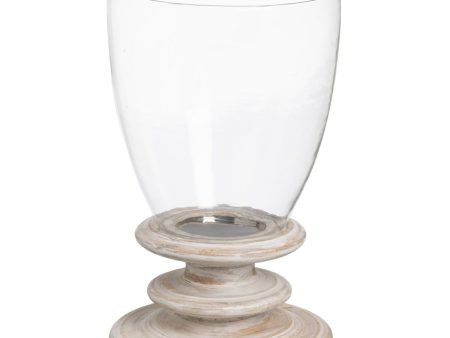 Candleholder White Wood Crystal 28 x 28 x 43 cm Discount