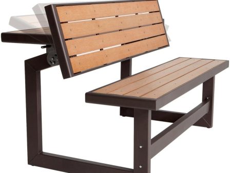 Bench with backrest Lifetime Table Brown Convertible For Discount