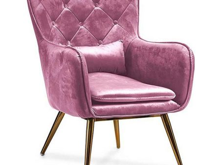 Armchair Pink Velvet (68 x 92 x 70 cm) Fashion