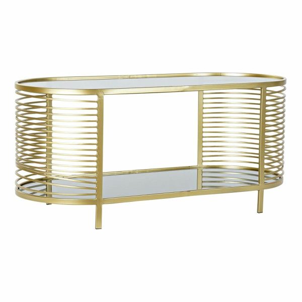 Centre Table DKD Home Decor Metal Crystal 101,5 x 46 x 46 cm Online Hot Sale