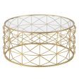 Centre Table Golden 98 x 98 x 44 cm Hot on Sale