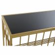 Console DKD Home Decor Crystal Black Golden Metal 120 x 40 x 81 cm Cheap