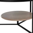 Centre Table Black Natural Crystal Iron MDF Wood 75 x 75 x 40 cm Cheap