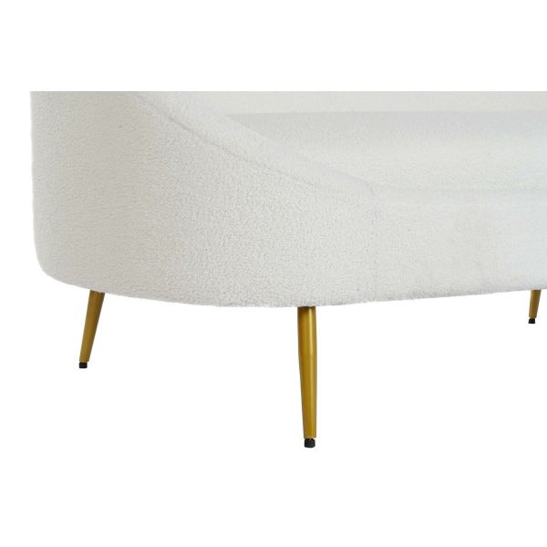 Sofa DKD Home Decor White Mustard Metal Clouds Scandi 155 x 75 x 92 cm Online now