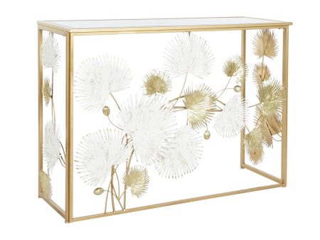 Console DKD Home Decor White Golden Metal Mirror 108 x 37 x 80 cm Online Sale