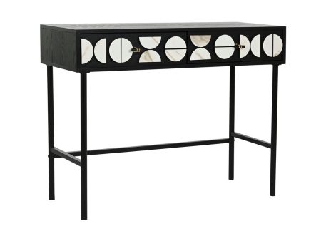 Console Home ESPRIT White Black 100 x 40 x 77 cm Online now