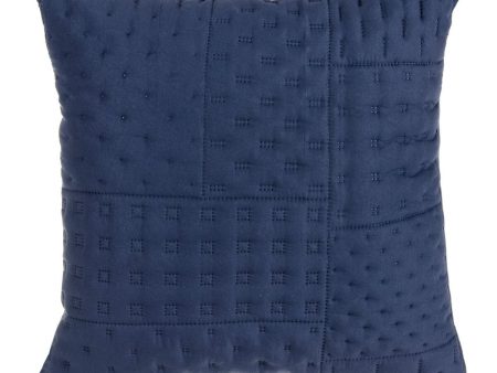 Cushion Blue 40 x 10 x 40 cm Squared Geometric Online Hot Sale