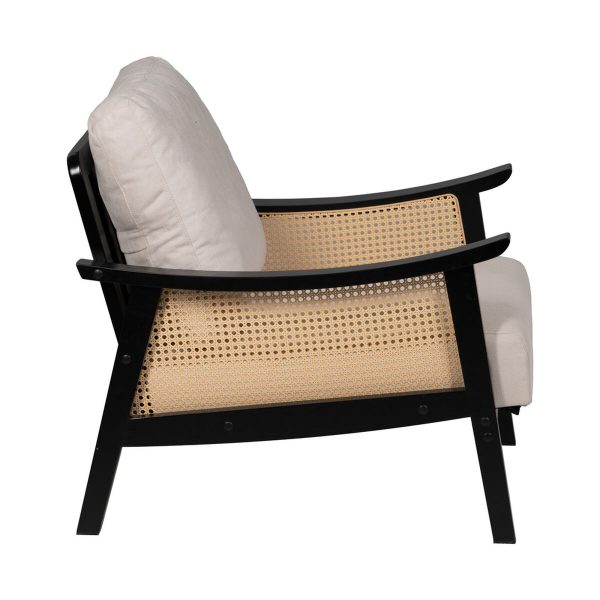 Armchair Black Beige Polyethylene Rubber wood MDF Wood Foam 100 % polyester 69,5 x 83 x 80 cm Online