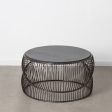 Centre Table Black Silver 90 x 90 x 48 cm on Sale