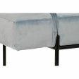 Chaise Longue Sofa DKD Home Decor Black Sky blue Metal 140 x 59 x 42 cm Fashion