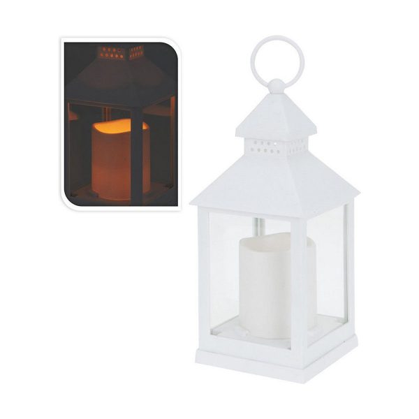 Lantern LED Candle White Metal Online Hot Sale