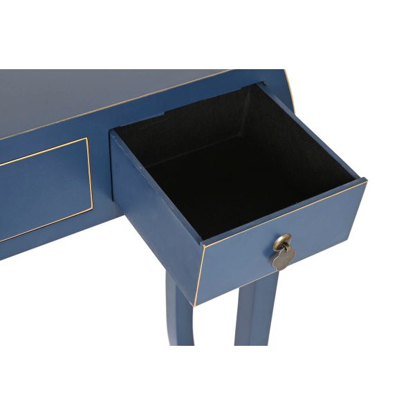 Console DKD Home Decor Blue Golden Fir MDF Wood 96 x 26 x 80 cm For Sale