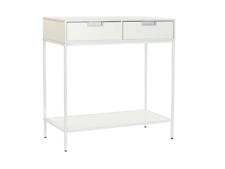 Console DKD Home Decor Metal MDF White (80 x 35 x 81 cm) Discount