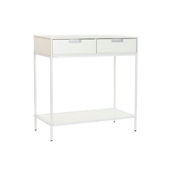 Console DKD Home Decor Metal MDF White (80 x 35 x 81 cm) Discount