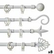 Curtain Bar Extendable White Iron 5 x 122 x 5 cm (8 Units) Discount