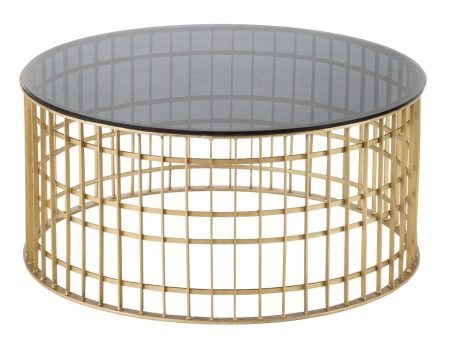 Centre Table Black Golden 91 x 91 x 43 cm For Cheap