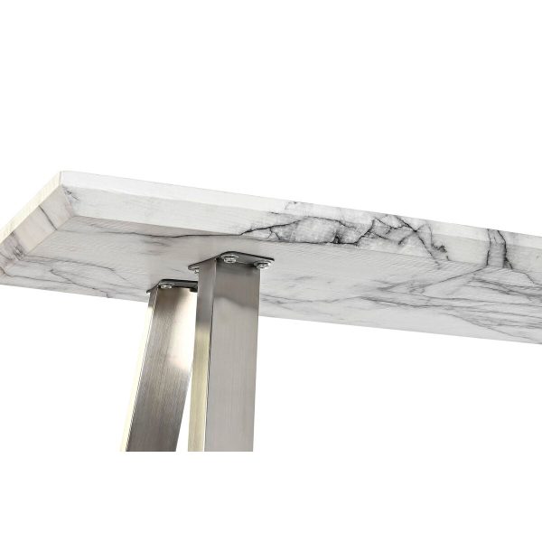 Console DKD Home Decor White Silver Steel MDF Wood 120 x 40 x 76 cm Online now