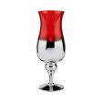 Candleholder Crystal Red Silver 13 x 35 x 13 cm (6 Units) Online Sale