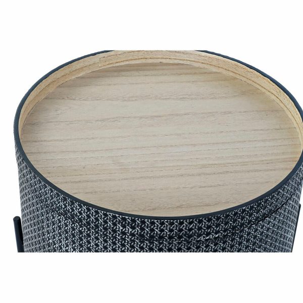 Console DKD Home Decor Black Silver Metal MDF Wood 45 x 45 x 39 cm Online Sale