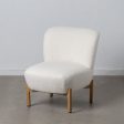 Armchair 62 x 75 x 74 cm Synthetic Fabric Metal White Online Sale