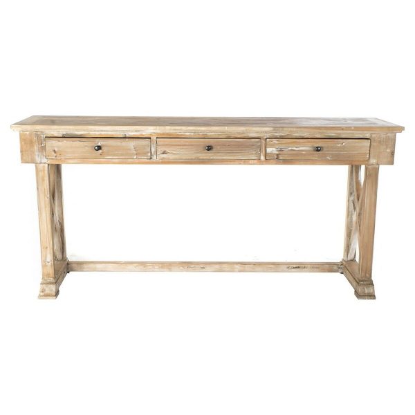 Console DKD Home Decor MB-172724 184,5 x 48 x 86 cm White Light brown Pinewood Supply