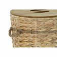 Basket set DKD Home Decor Light brown 44 x 44 x 54 cm Wood Metal 3 Pieces Cheap