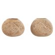 Candleholder Home ESPRIT Coconut Fibre 15 x 15 x 13 cm (2 Units) Supply