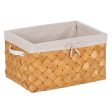 Basket set Natural Wood Fabric 39,5 x 30 x 24 cm (3 Units) For Discount