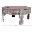 Centre Table Alexandra House Living White Mango wood 80 x 41 x 80 cm For Sale