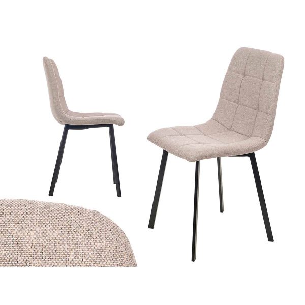 Chair Brown Cloth 45 x 89 x 53 cm Elegant (4 Units) Online now