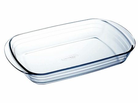 Oven Dish Ô Cuisine Ocuisine Vidrio Transparent Glass Rectangular 35 x 22 x 6 cm (6 Units) For Discount