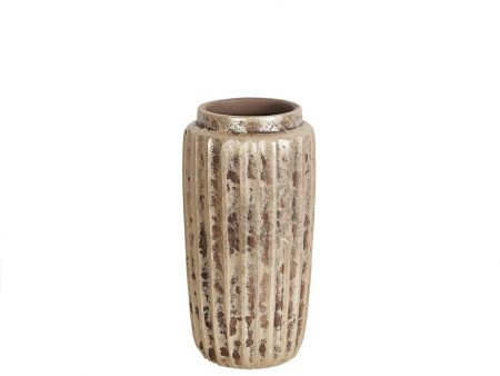 Vase Romimex Beige Ceramic 30 x 30 x 15 cm 15 x 30 x 15 cm Cheap