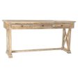 Console DKD Home Decor MB-172724 184,5 x 48 x 86 cm White Light brown Pinewood Supply