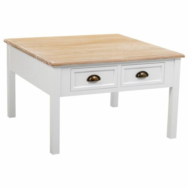 Centre Table Alexandra House Living White Brown Zinc Alloy MDF Wood 80 x 50 x 80 cm For Discount