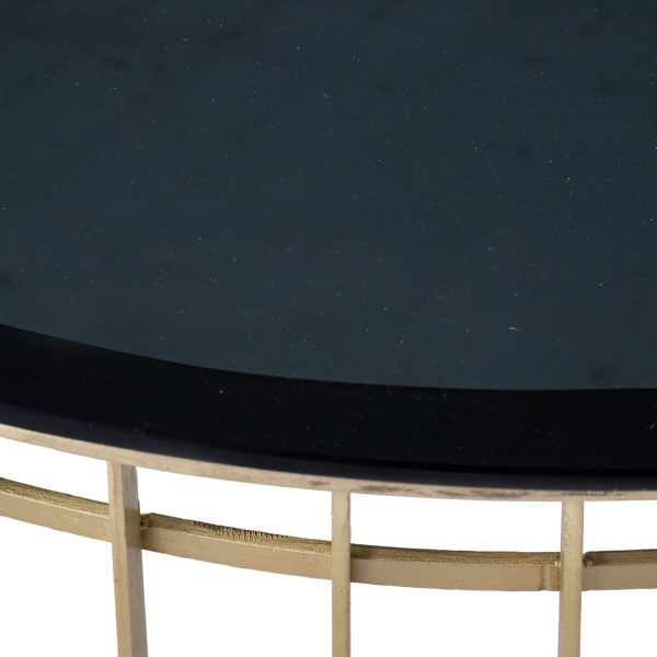 Centre Table Black Golden 91 x 91 x 43 cm For Cheap