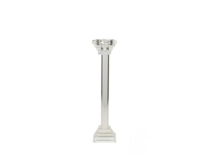 Candleholder Romimex Transparent Glass 6 x 22 x 6 cm For Cheap