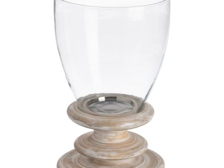 Candleholder White Wood Crystal 24 x 24 x 39 cm Cheap