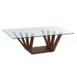 Centre Table DKD Home Decor Crystal Walnut Aluminium 130 x 70 x 42 cm Fashion