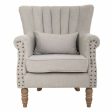 Armchair Alexandra House Living Light grey 59 x 87 x 73 cm Fashion