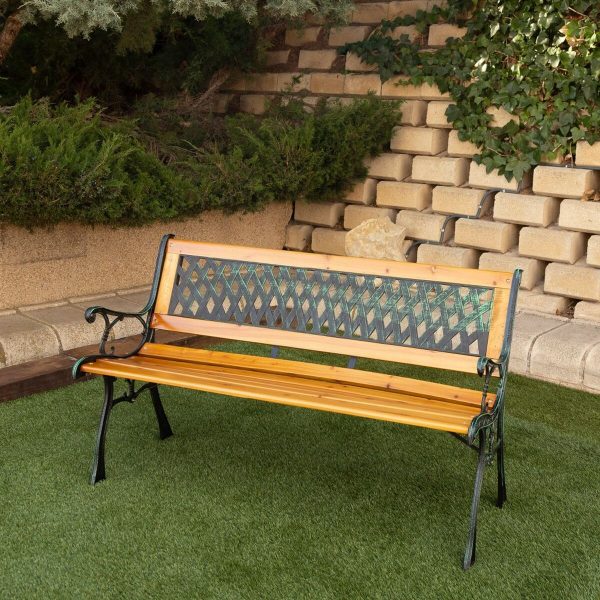 Bench Aktive Wood 125 x 73 x 52 cm Online Sale