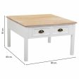 Centre Table Alexandra House Living White Brown Zinc Alloy MDF Wood 80 x 50 x 80 cm For Discount