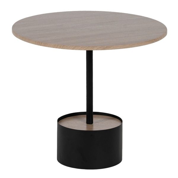 Centre Table Black Natural 50 x 50 x 45 cm For Sale