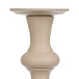 Candleholder 13 x 13 x 33 cm Aluminium Cream Discount