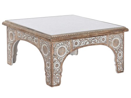 Centre Table DKD Home Decor 81 x 81 x 45 cm Crystal Aluminium Mango wood For Sale