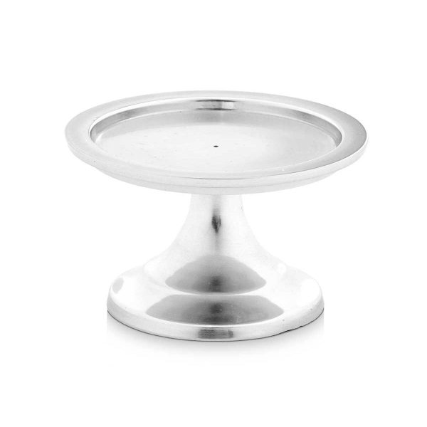 Candle Holder Silver Aluminium 10 x 6 x 10 cm (12 Units) on Sale