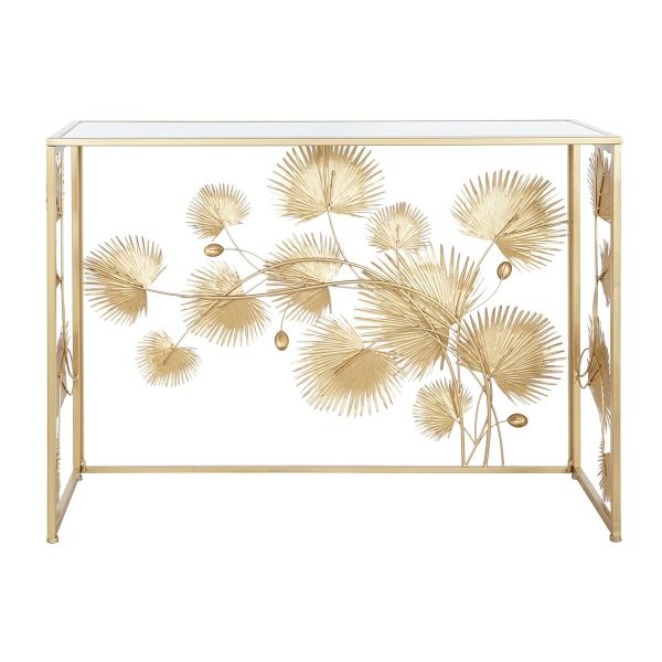 Console DKD Home Decor White Golden Metal Mirror 108 x 37 x 80 cm Online Sale