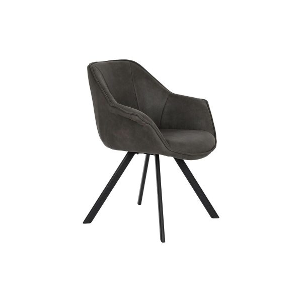 Chair DKD Home Decor Black Dark brown Dark grey 64 x 67 x 85 cm Supply