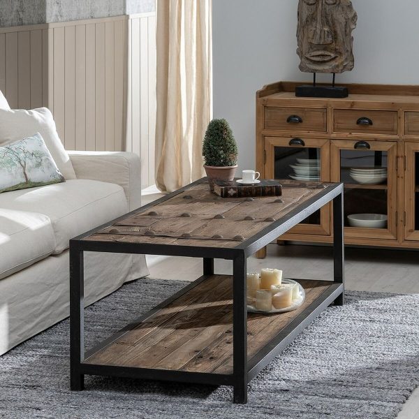 Centre Table Black Natural 165 x 64 x 55 cm on Sale