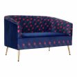 Sofa DKD Home Decor S3021761 Golden Lilac Metal Plastic Hot on Sale